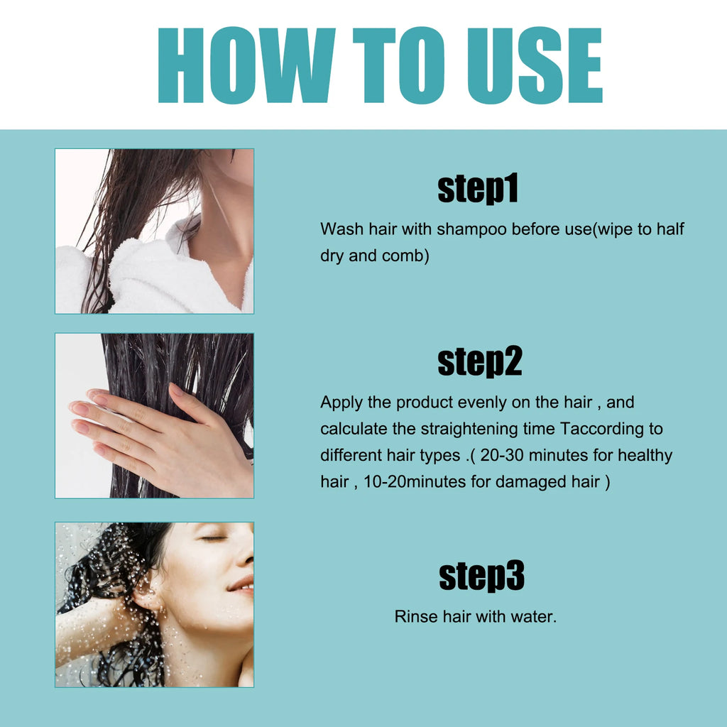 Keratin Correction Straight Hair Cream Repair Damag Hair Improve Hair Quality Soften Hair Prevent Dry Frizzy Hair Care Product