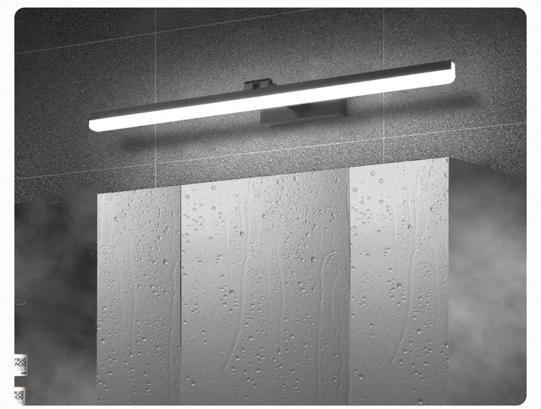 Modern Mirror Vanity Lamp Bathroom Wall Light 40cm/50cm/60cm/70cm/80cm/90cm LED Cloakroom Mirror Lights Gold Silver Black 220V