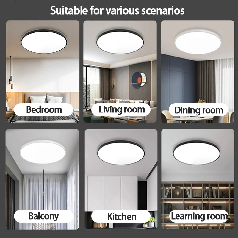 LED Ceiling Lamps Chandelier Panel Lamp IP44 Waterproof Bathroom Ceiling Lights Indoor Lighting for Bedroom Living Room Luminair