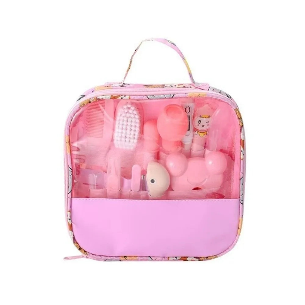 13Pcs/Set Multi-functional Baby Care Kit Nasal Aspirator Nail Clipper Newborn Care Essentials Comb Hair Wash Brush