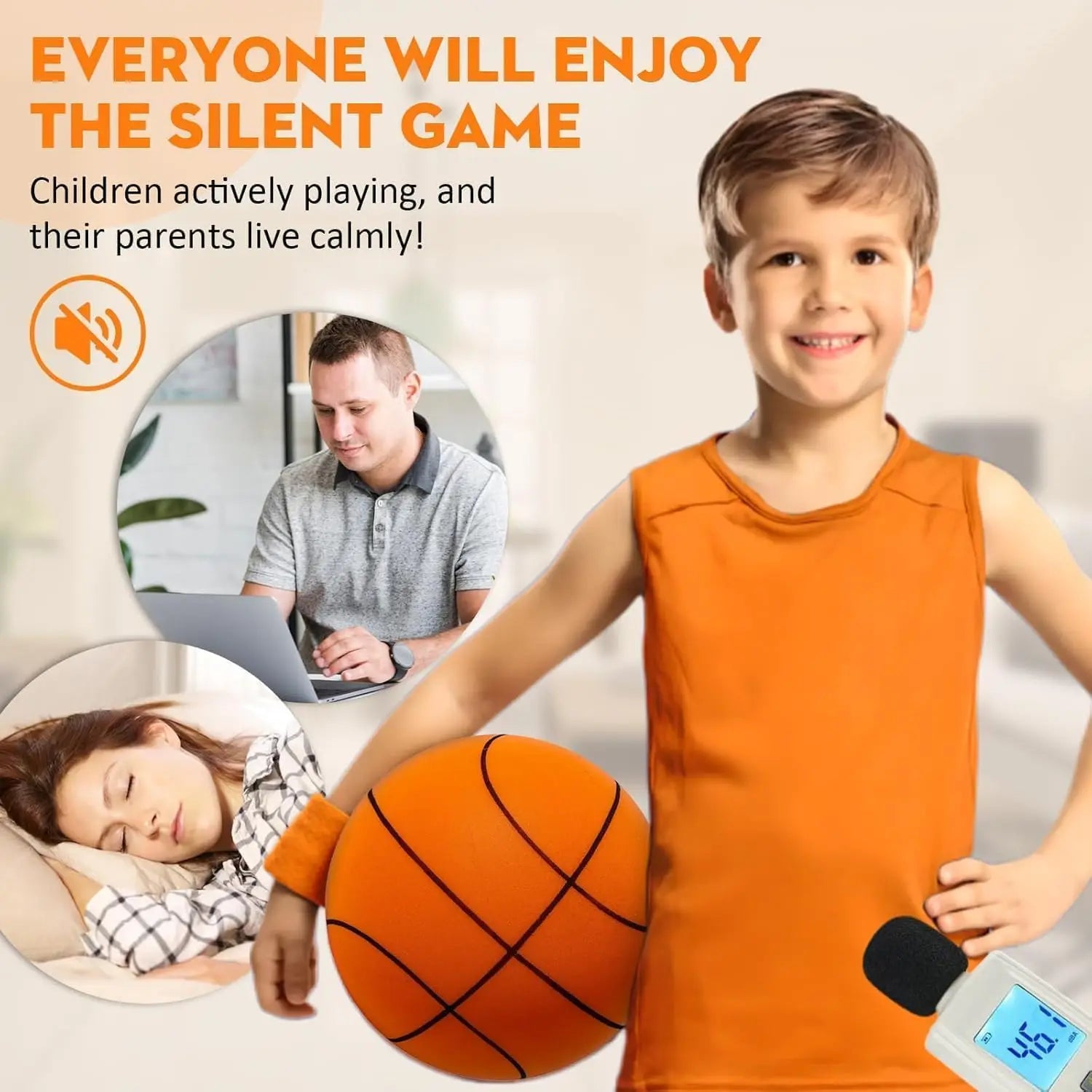 Silent Foam Basketball Size 3/5/7 Indoor Mute Training Ball with Noise-Free Bounce Fast Shipping Boy and Girl Birthday Gift