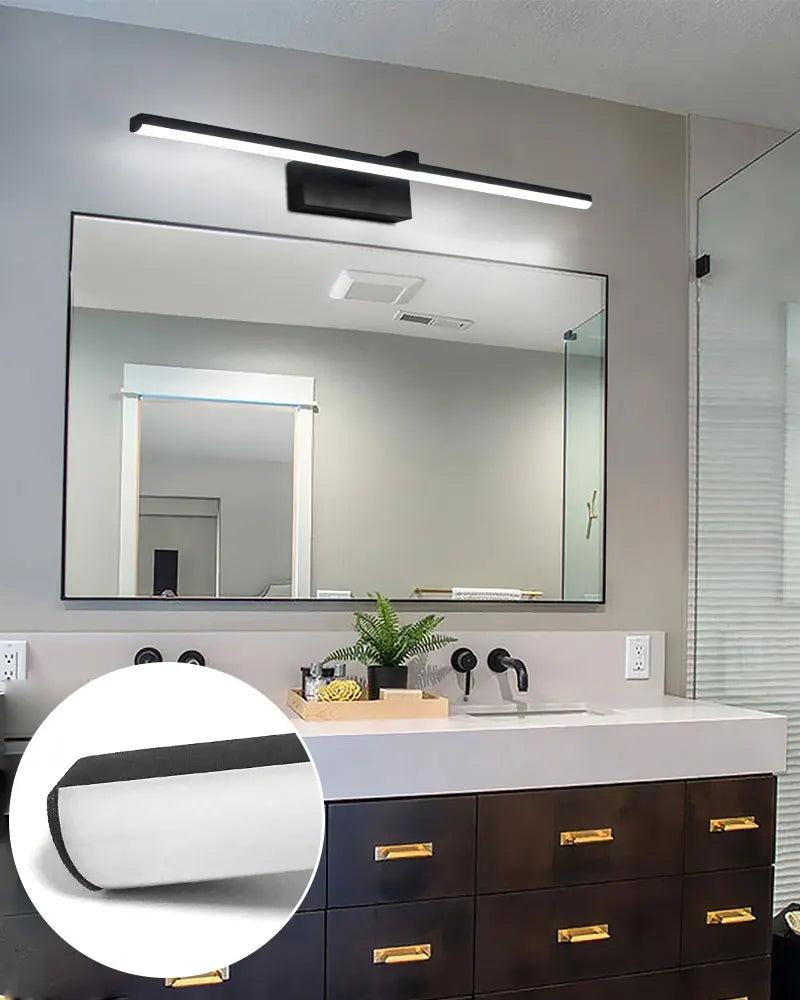 Indoor LED Vanity Lights for Mirror Hardwired 40/60cm Black LED Wall Lights Wall Lamps for Bathroom Picture Lights for Wall