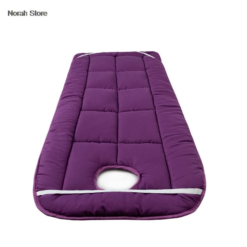 Beauty Salon Mattress Thickened Non-slip Mattress Topper Hospital Beauty Salon Massage Bed Mat Foldable Beauty Bed Pad with Hole