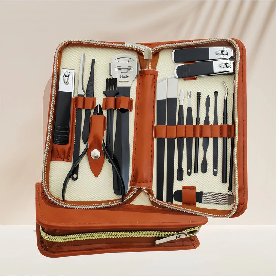 Stainless Steel Nail Care Kit Manicure Set Professional Pedicure Kit Nail Kit  for Women And Men Travel Case Kits Gifts