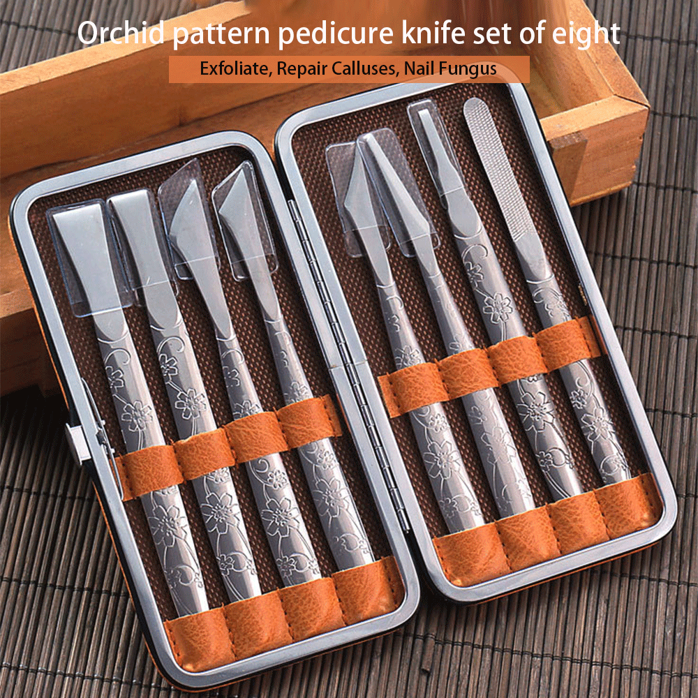 Professional Pedicure Tools Set Manicure Knife Kit Stainless Steel Toe Pedicure Knife Nail Clipper Feet Scraper Dead Skin Remove