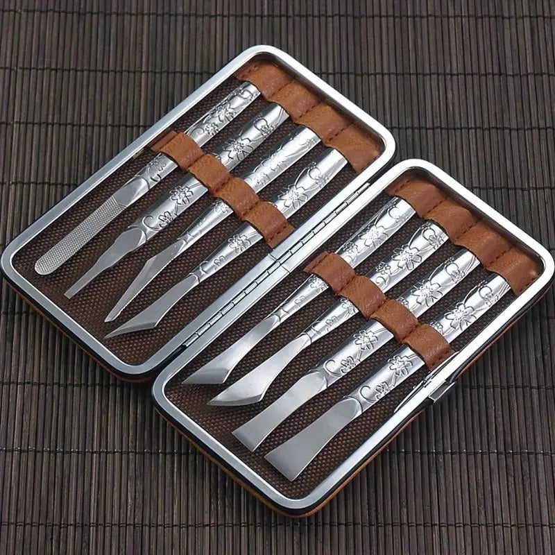 Professional Stainless Steel Manicure Pedicure Tools Set Nail Clipper Feet Scraper for Dead Skin Removal