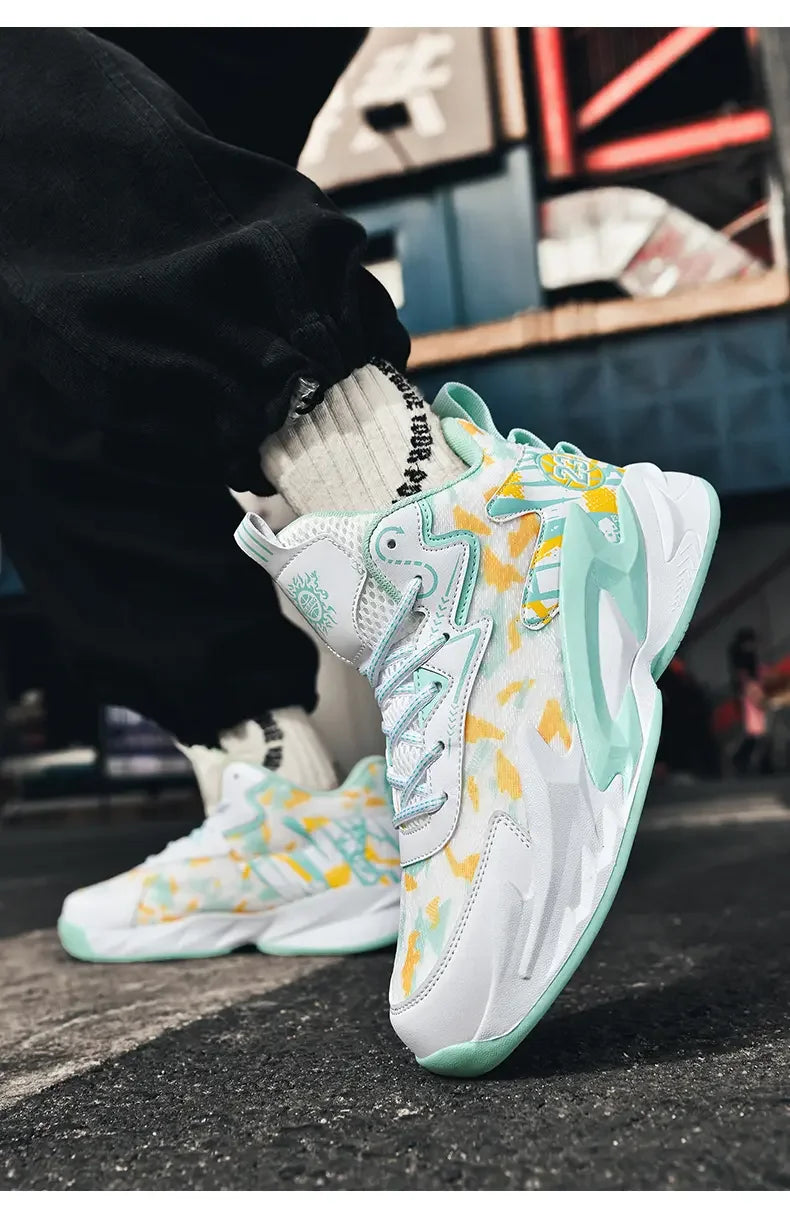Flying Weave Breathable Basketball Shoes, Soft And Comfortable, Thickened Shock-absorbing Sole, Durable For Daily Sports Outdoor