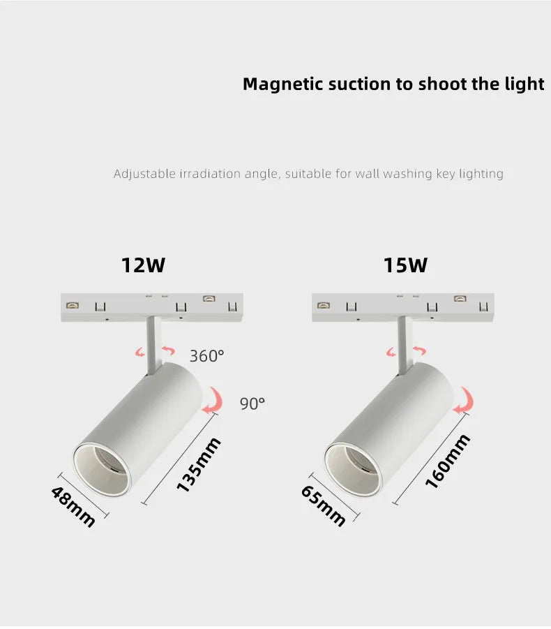 New White Tuya Smart LED Track Light Embedded Masterless Lighting lamp Living Room Light Voice Control Magnetic Track Light