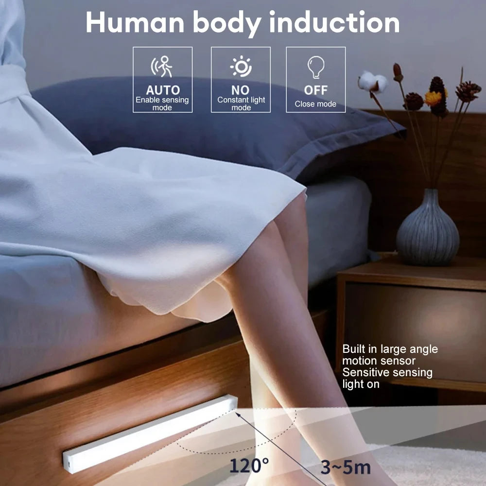 Motion Sensor Light Wireless LED Night Light Closet Night Light Kitchen Bedroom Detector Light Cabinet Staircase Backlight
