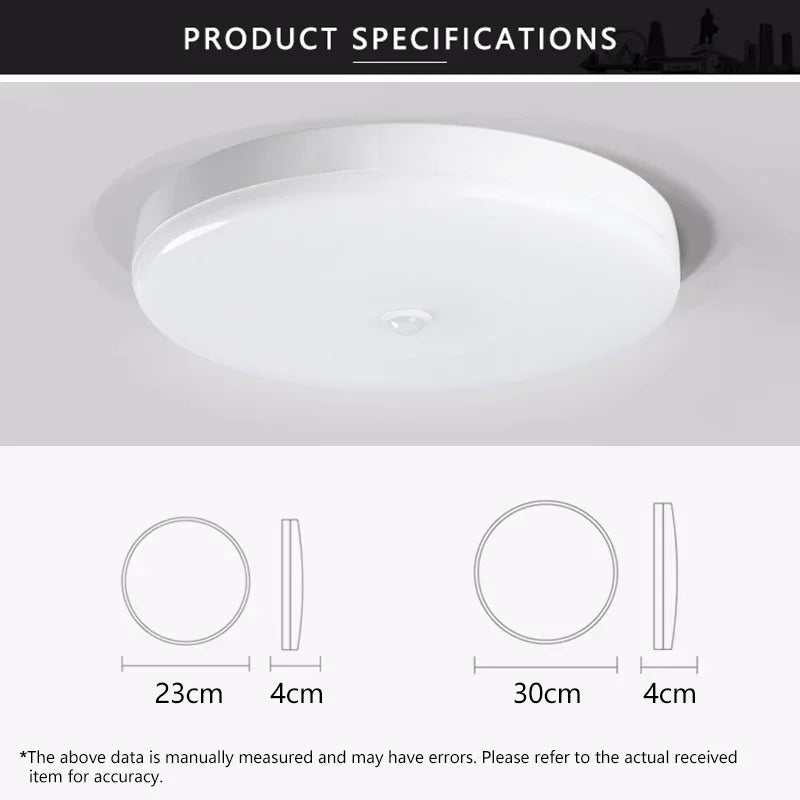 Induction Light LED Ceiling Light Human Infrared Induction Home Garage Attic Door Front Corridor Staircase Warehouse Light