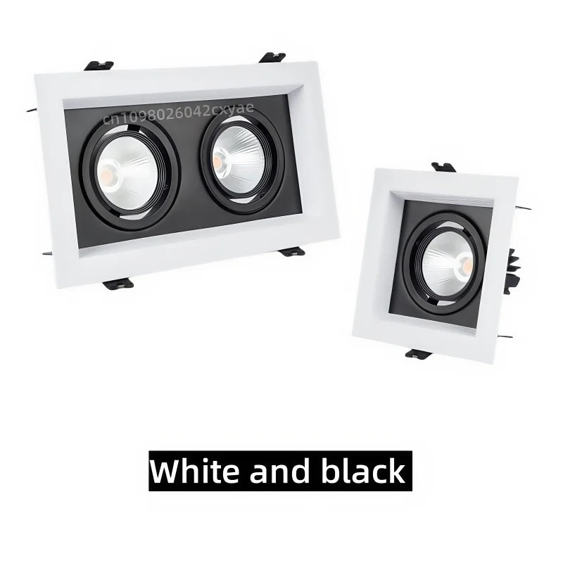 Dimmable LED downlights, COB spotlights, 10W, 20W, 30W, ceiling anti-glare, living room and kitchen indoor lighting