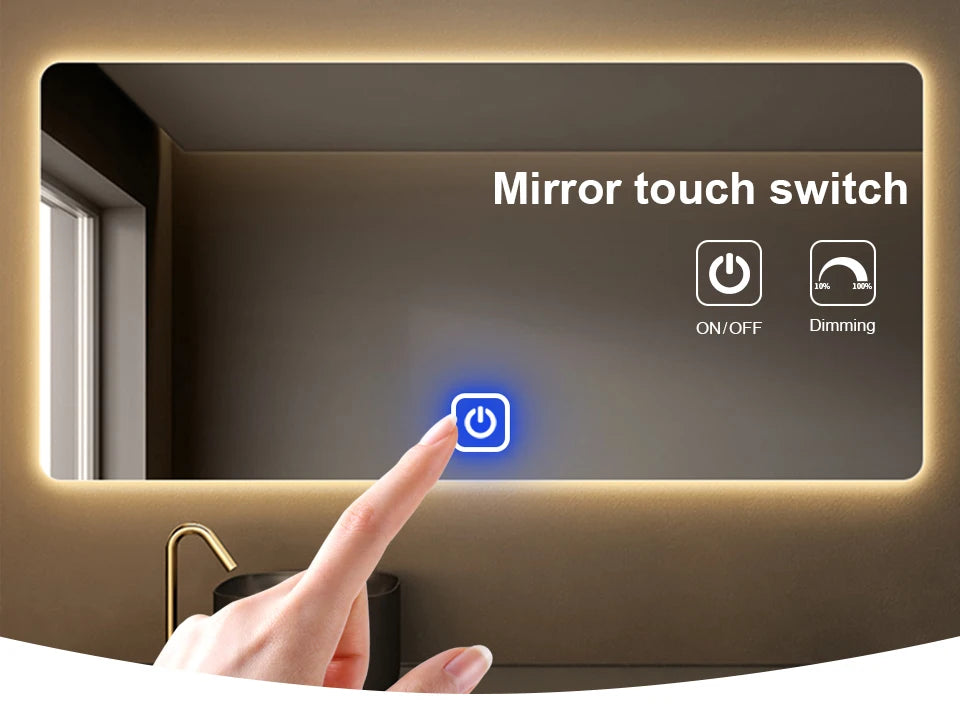 Bathroom Mirror LED Strip Light LED Switch Touch Sensor 12v LED Dimmer Switch LED Controller For Bedroom Mirrors Interior Decor