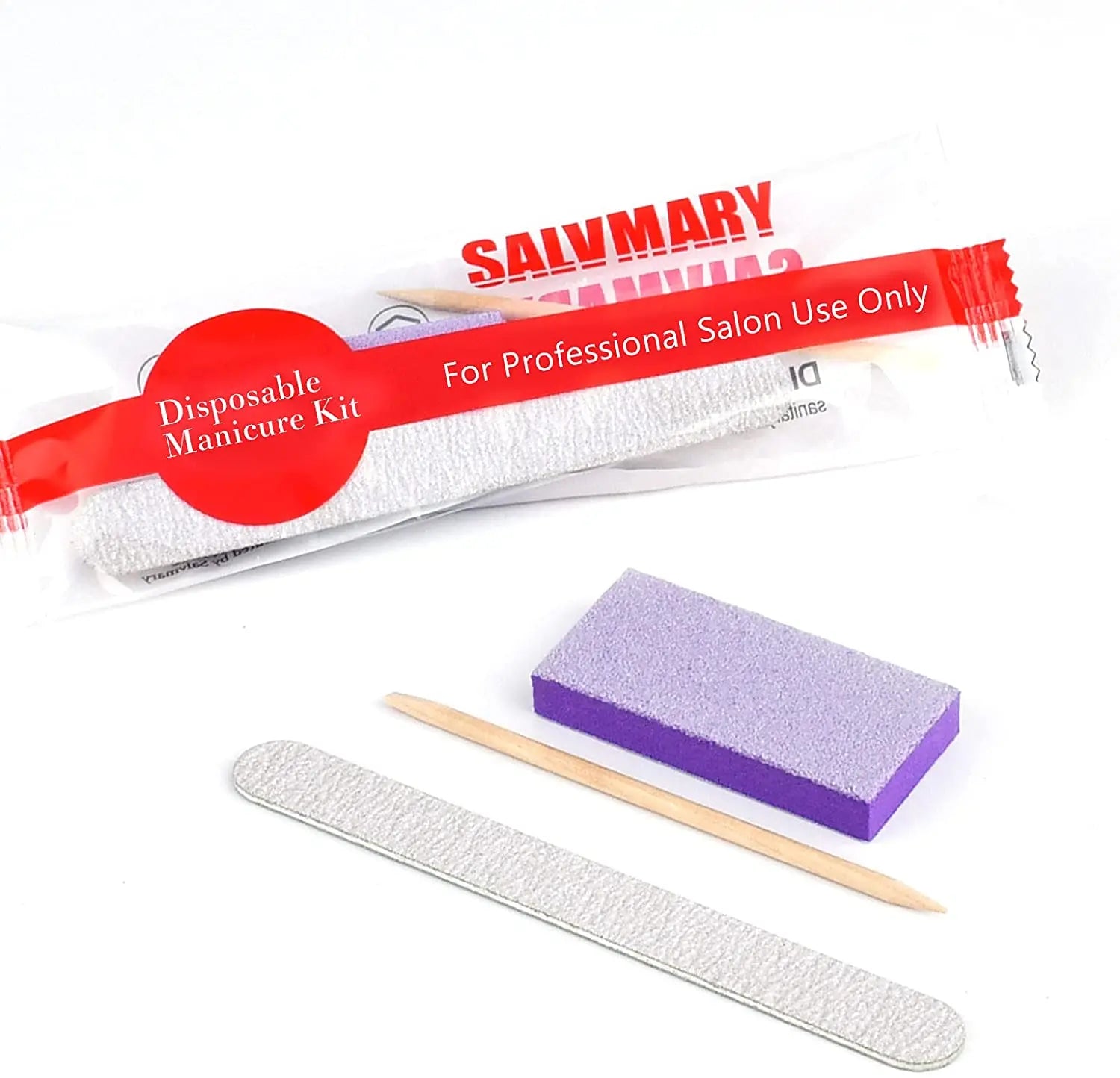 100 Sets Natural Nail Kits Disposable Manicure Kit  Salon Professional Pedicure Pedicura Nail File Set