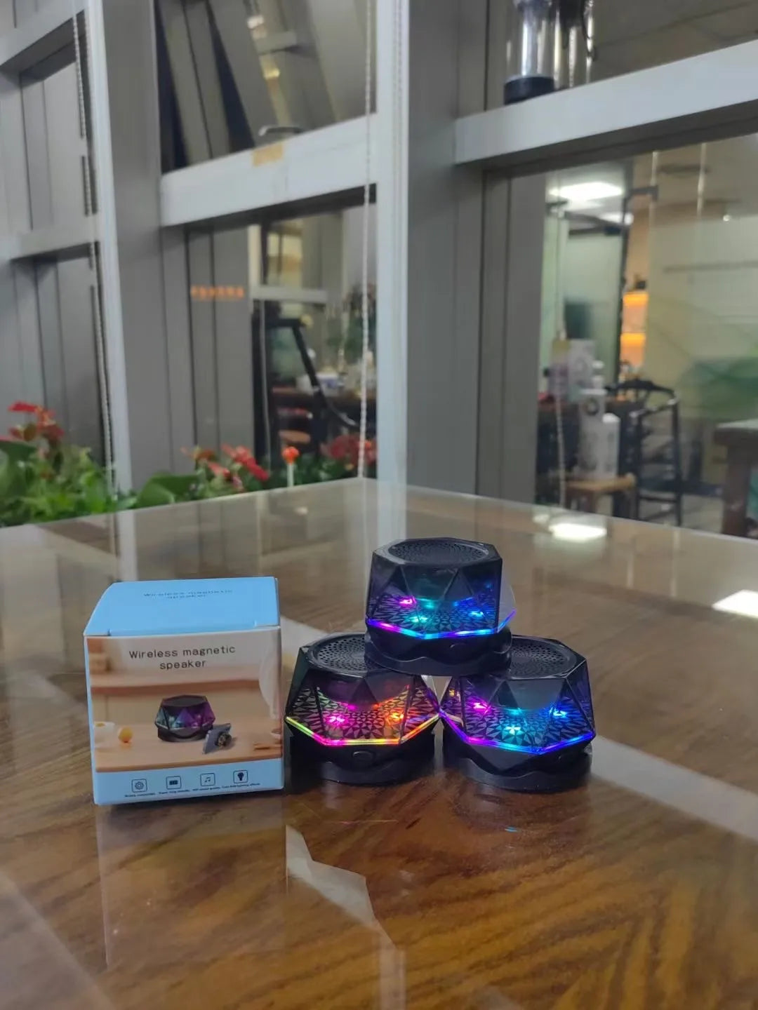 Portable Bluetooth Speakers 5W for Mobile Phone  Multifunctional RGB Led Light Tws Stereo Magnetic Portable Wireless Speaker