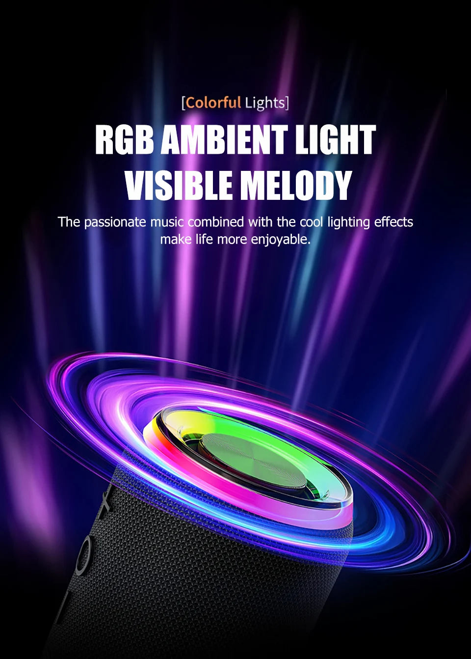 Portable Bluetooth Speaker TWS Stereo Dual Speaker High Volume Wireless Split Speaker Outdoor Waterproof Heavy Bass Speaker
