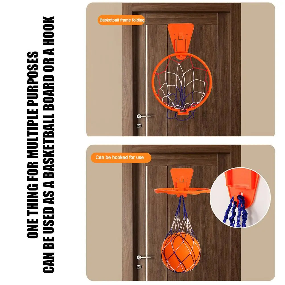 Professional Indoor Silent Basketball Rim Wall Hoop Set - Versatile Home Wall-Mounted Basketball Frame Daily Skill Training