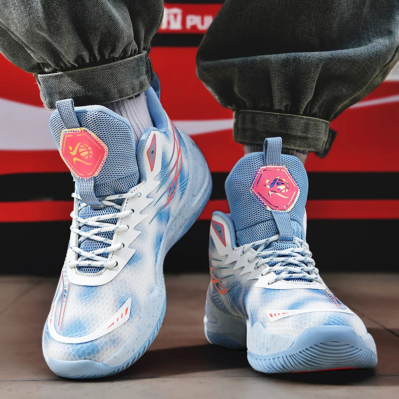 Men's Training Basketball Shoes Anti Slip Durable Cushion Lightweight Breathable Sneakers Outdoor Indoor Athletic Sport Shoes