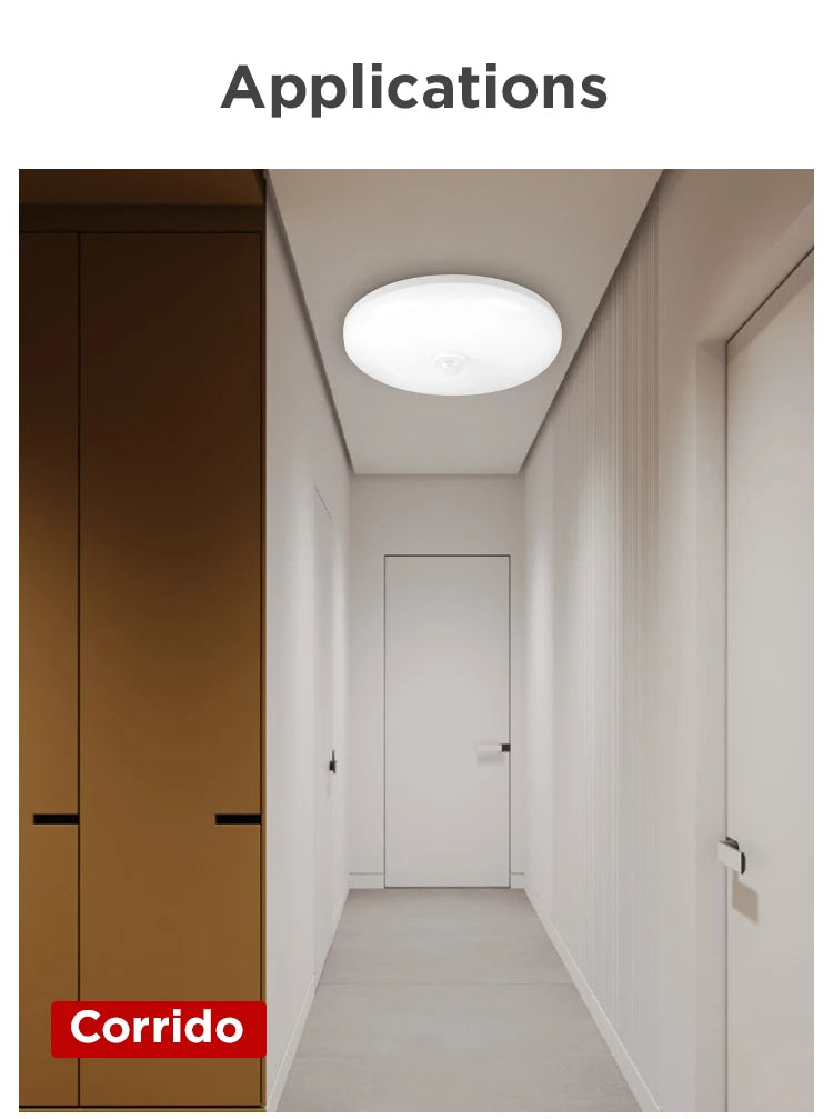 Sensor Lights Led Home Ceiling Decoration Veranda Lustre Indoor Aisle Ceiling Lamps Luminaire Round Chandelier LED Night Lights