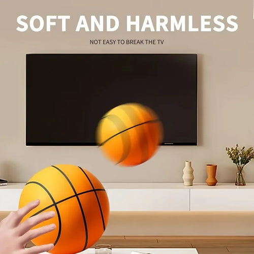 1-Pack Silent Foam Basketball Made of Non-Toxic Eva Material, Suitable for Children, Ideal for Indoor and Outdoor Play, Beach Fun, and Team Games. Bright Colors, Perfect for Christmas, Thanksgiving, and Halloween Gifts