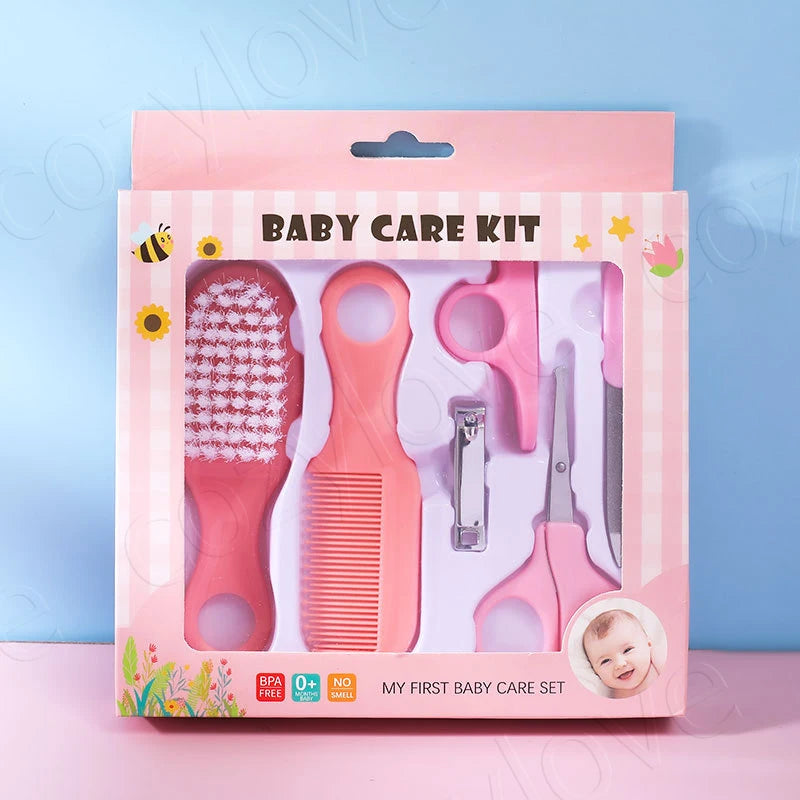 Baby Nail Care & Grooming Set with Clipper, Scissors, Brush, Comb for Newborns,Nail Trimmer Kit Healthcare Tools