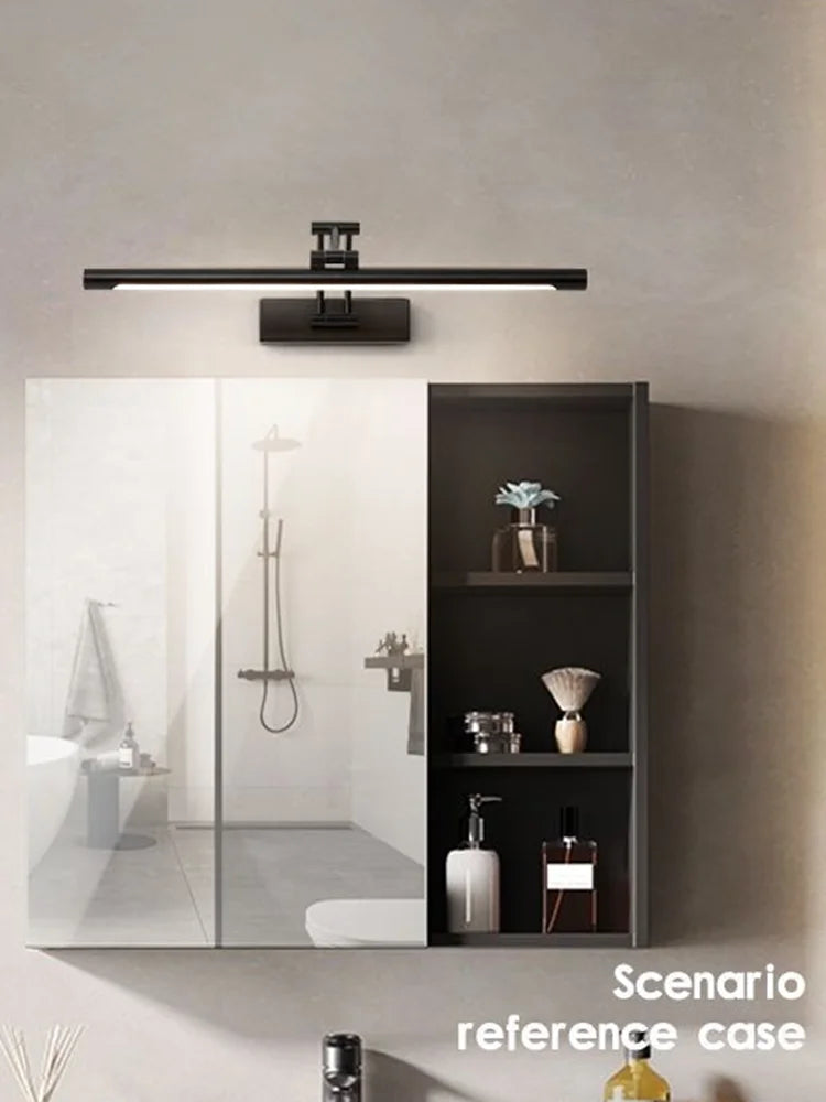 QUASHION Bathroom Mirror Wall Lamp LED Metal Foldable Cabinet Sconce Lighting Fixture Nordic Simple Modern Dressing Table Lustre