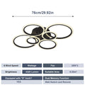 Led Low Noise Ceiling lamp Living Dining Table Room Bedroom Kitchen Lights Black White Home Decoration Lamps Fixtures
