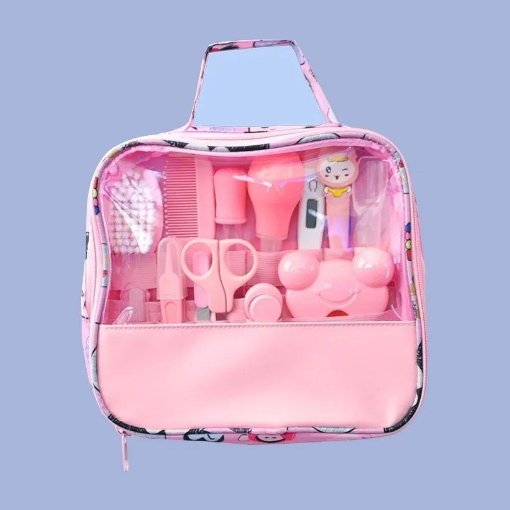 13Pcs/Set Multi-functional Baby Care Kit Nasal Aspirator Nail Clipper Newborn Care Essentials Comb Hair Wash Brush