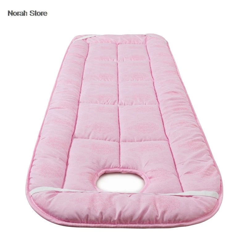 Beauty Salon Mattress Thickened Non-slip Mattress Topper Hospital Beauty Salon Massage Bed Mat Foldable Beauty Bed Pad with Hole