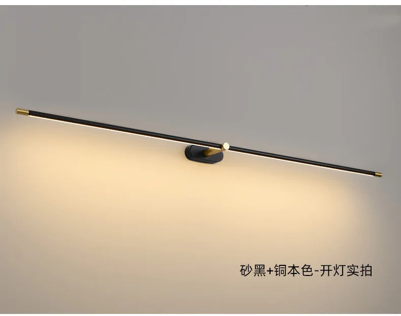 Modern Mirror LED Wall Lamps Minimalist Bathroom Wall Lamps For Bedroom Bedside Sconces Decorative Wall Mirrors Lighting Fixture