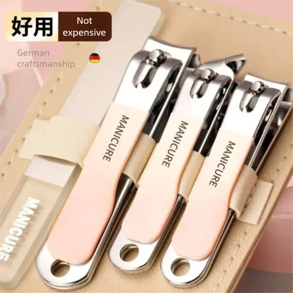 Portable Nail Clippers & Manicure Pedicure Set - Complete Nail Care Kit with Clippers, File, Cuticle Remover & Tools