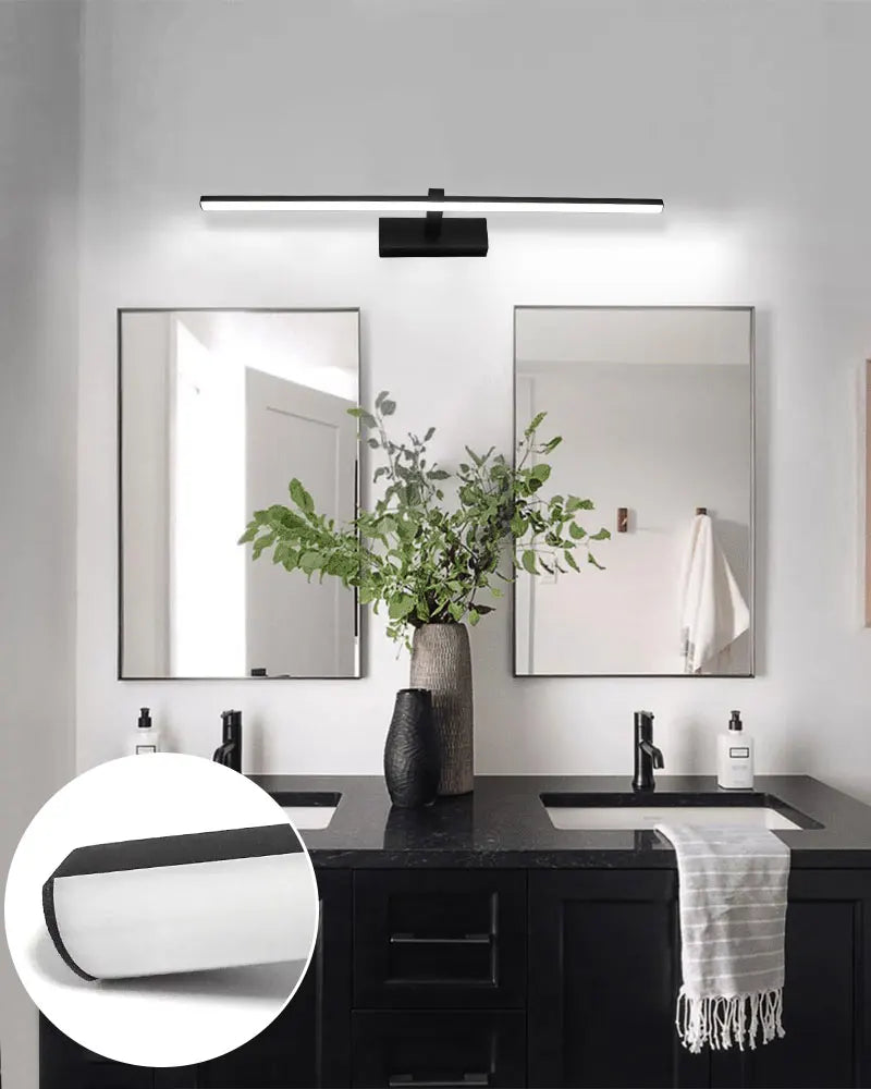 Indoor LED Vanity Lights for Mirror Hardwired 40/60cm Black LED Wall Lights Wall Lamps for Bathroom Picture Lights for Wall
