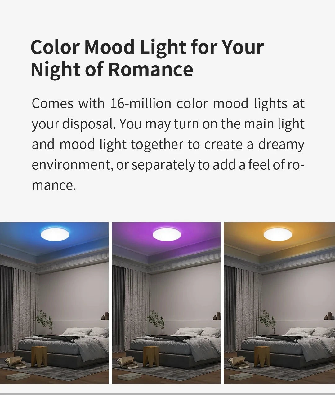 (Global Version) YEELIGHT Smart LED Ceiling Light RGB Slim Wifi Connection 2700-6500K Dimmable Smart Voice Control For Mi Home