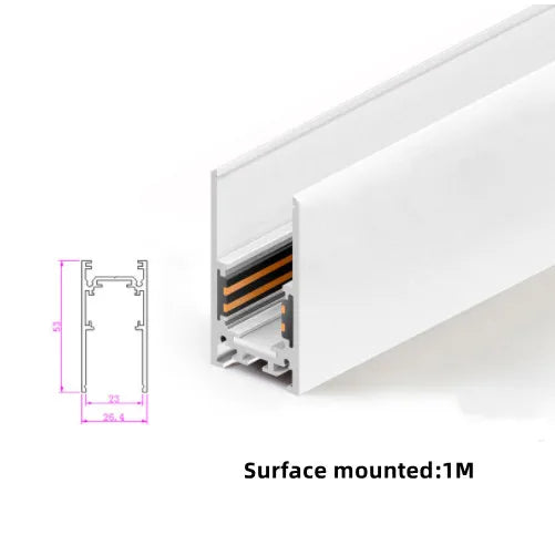 New White Tuya Smart LED Track Light Embedded Masterless Lighting lamp Living Room Light Voice Control Magnetic Track Light