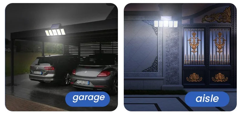 Solar Motion Sensor Lights Outdoor IP65 Waterproof Outdoor Wall Lamp Adjustable Wide Angle Solar GardenSecurity Lighting