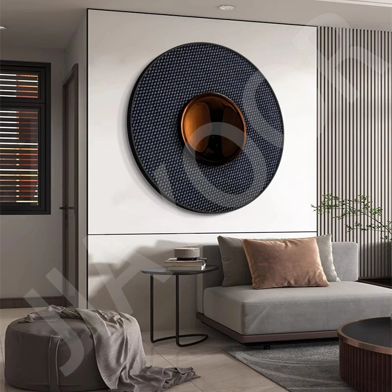 Indoor Modern Minimalist Designer LED Lamp Porch Bedroom Bedside Lighting Decoration Round Background Creative UFO Wall Sconces