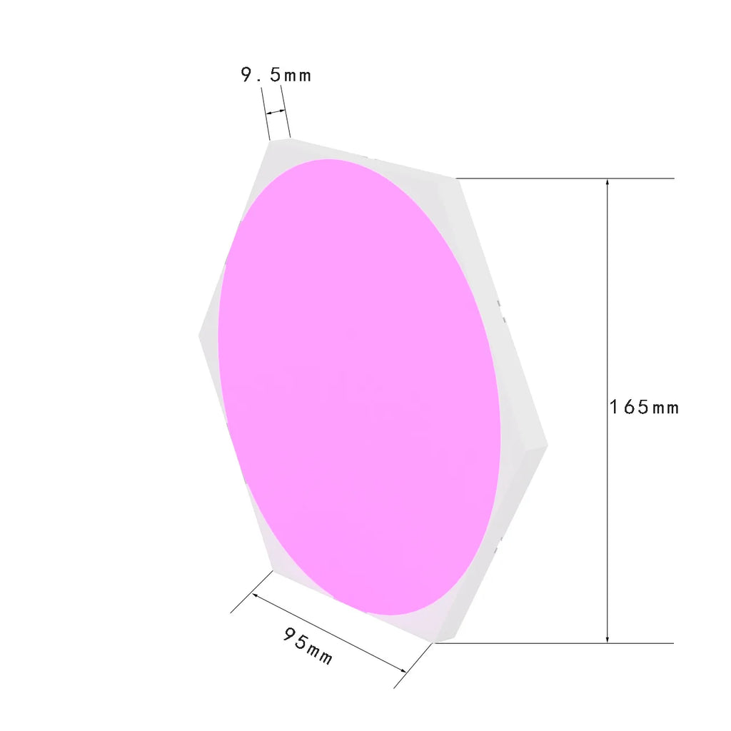 Smart LED RGB Wall Lamp Hexagonal Quantum Night Light - APP & Bluetooth Control Creative Home Decorative Lighting for Room