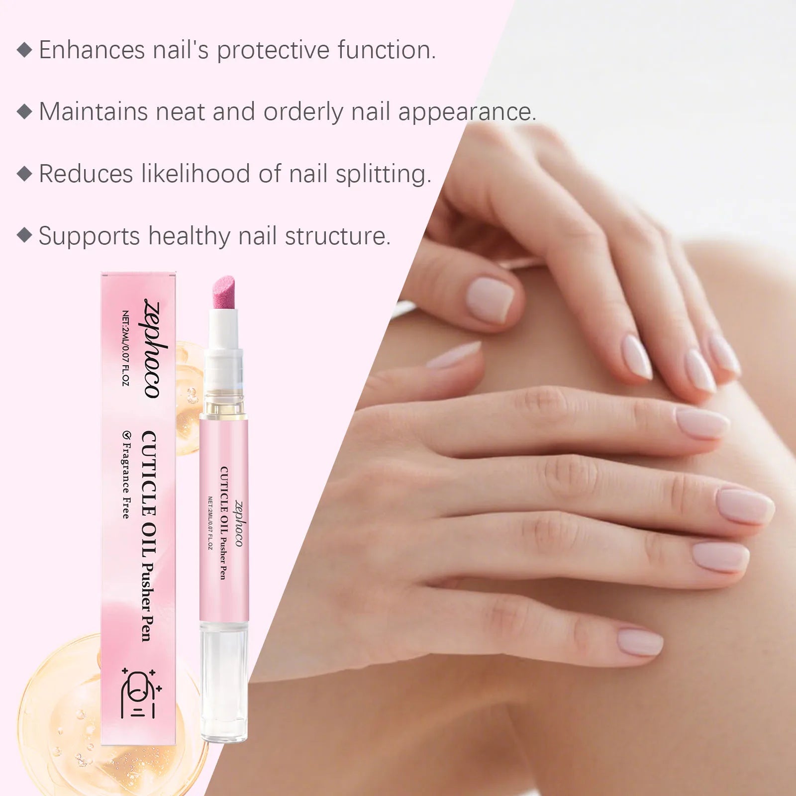 Nail Care Oil Pen - Daily Moisturizing & Nourishing Nail & Cuticle Care Pen, Precise Tip for Easy, Mess-Free Application