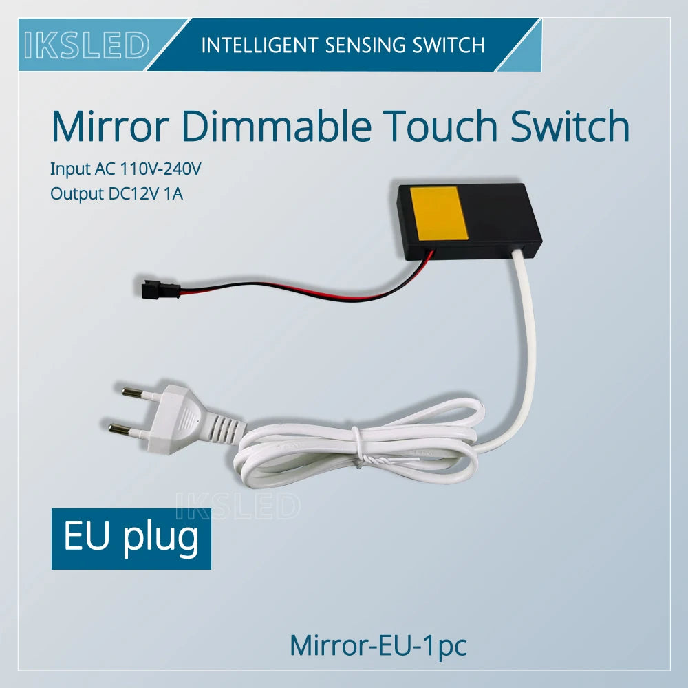 220V 110V Touch Sensor Switch  LED Smart Single Key Mirror Light Switch Touch Dimmer Switch For Bathroom Mirror