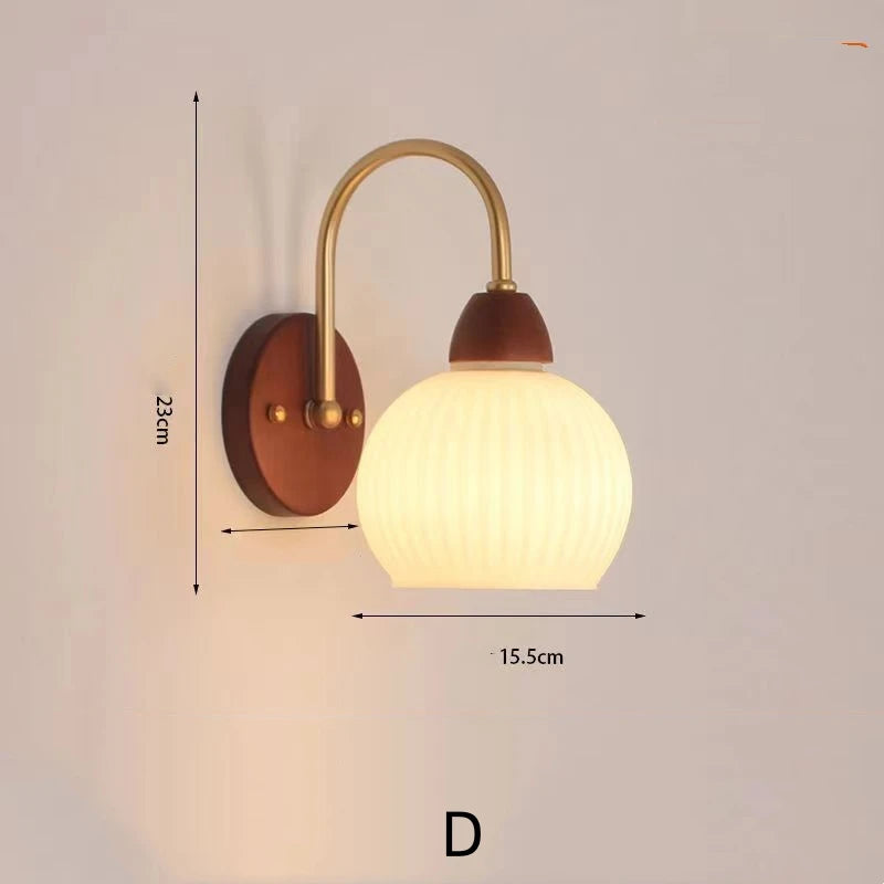 Modern Indoor Wall Light Lamp Suitable For Bedroom Bedside Living Room Home Decor Light Fixture Wooden Vintage LED Wall Lamps