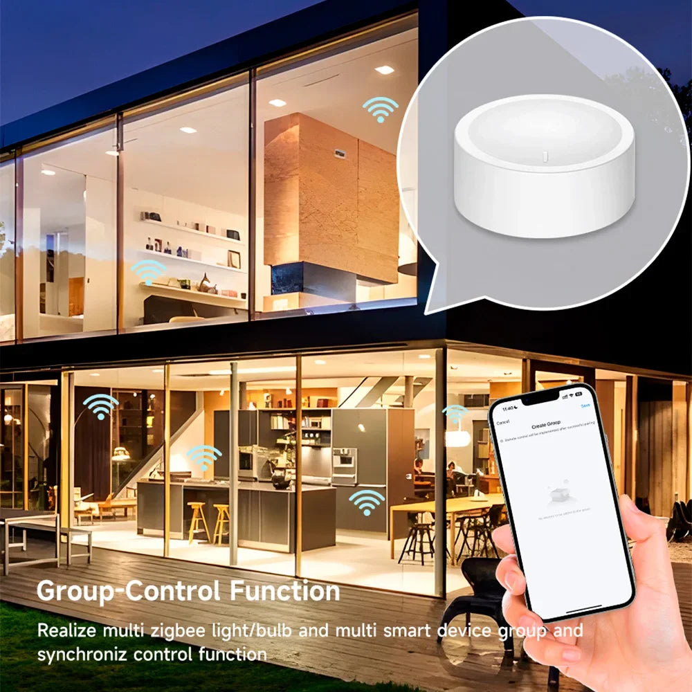 new gadgets Tuya ZigBee Smart Home button  Smart Knob Switch Wireless Scene Button Rotatable Dimmer Switch Linkage Remoter