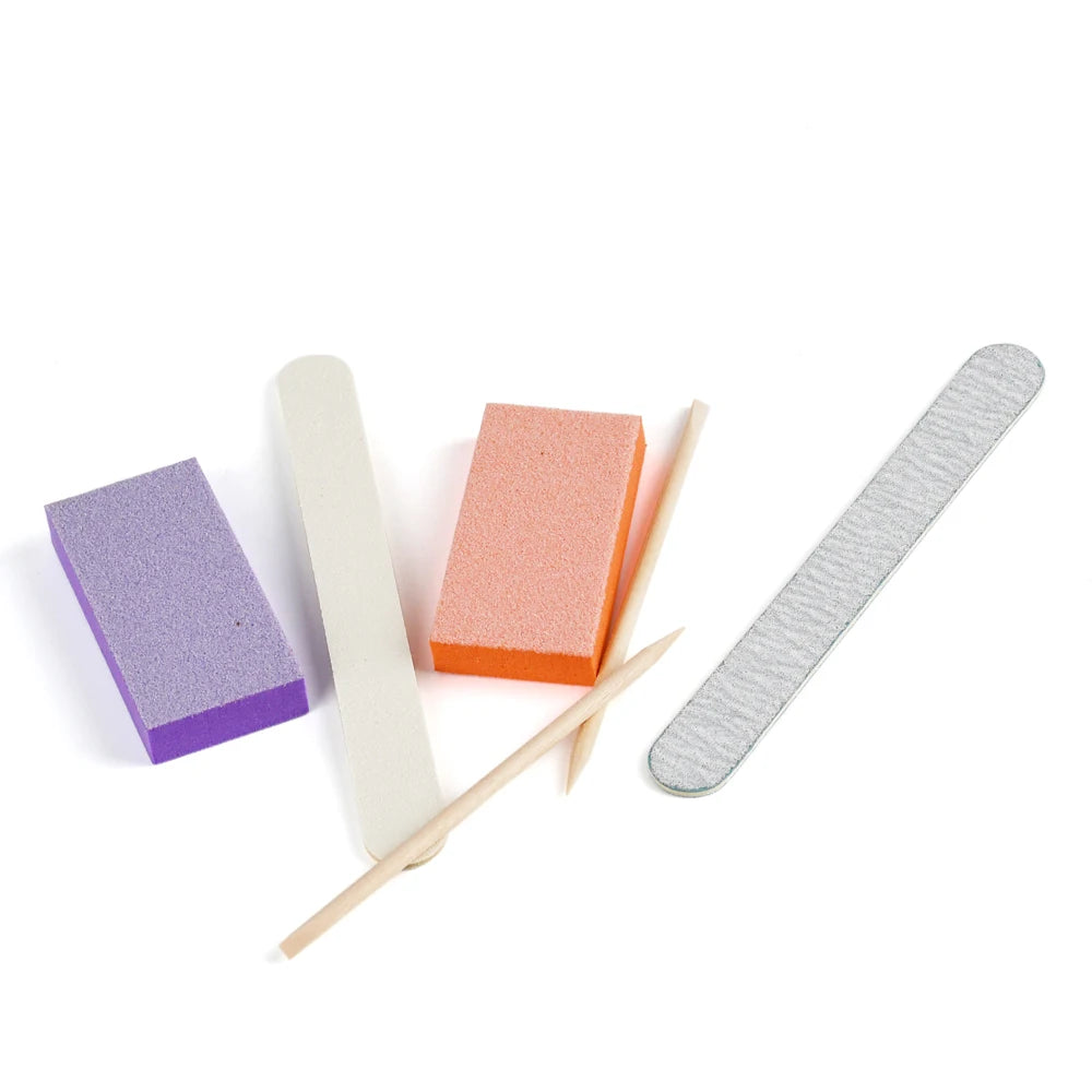 100 Sets Natural Nail Kits Disposable Manicure Kit  Salon Professional Pedicure Pedicura Nail File Set