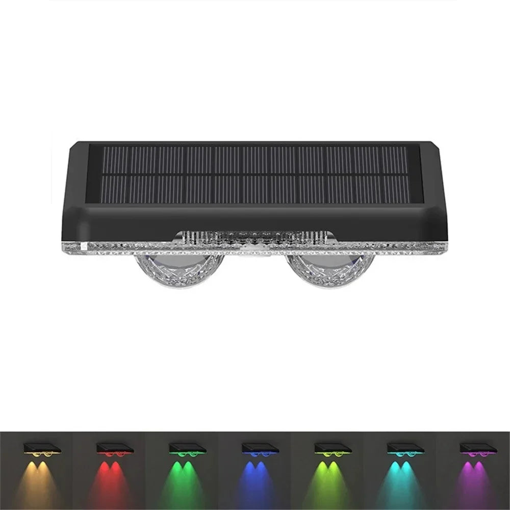 1-4Pcs Solar Fence Lights Solar Powered LED Deck Light Color Changing Waterproof Outdoor Illumination for Fence Posts Balcony