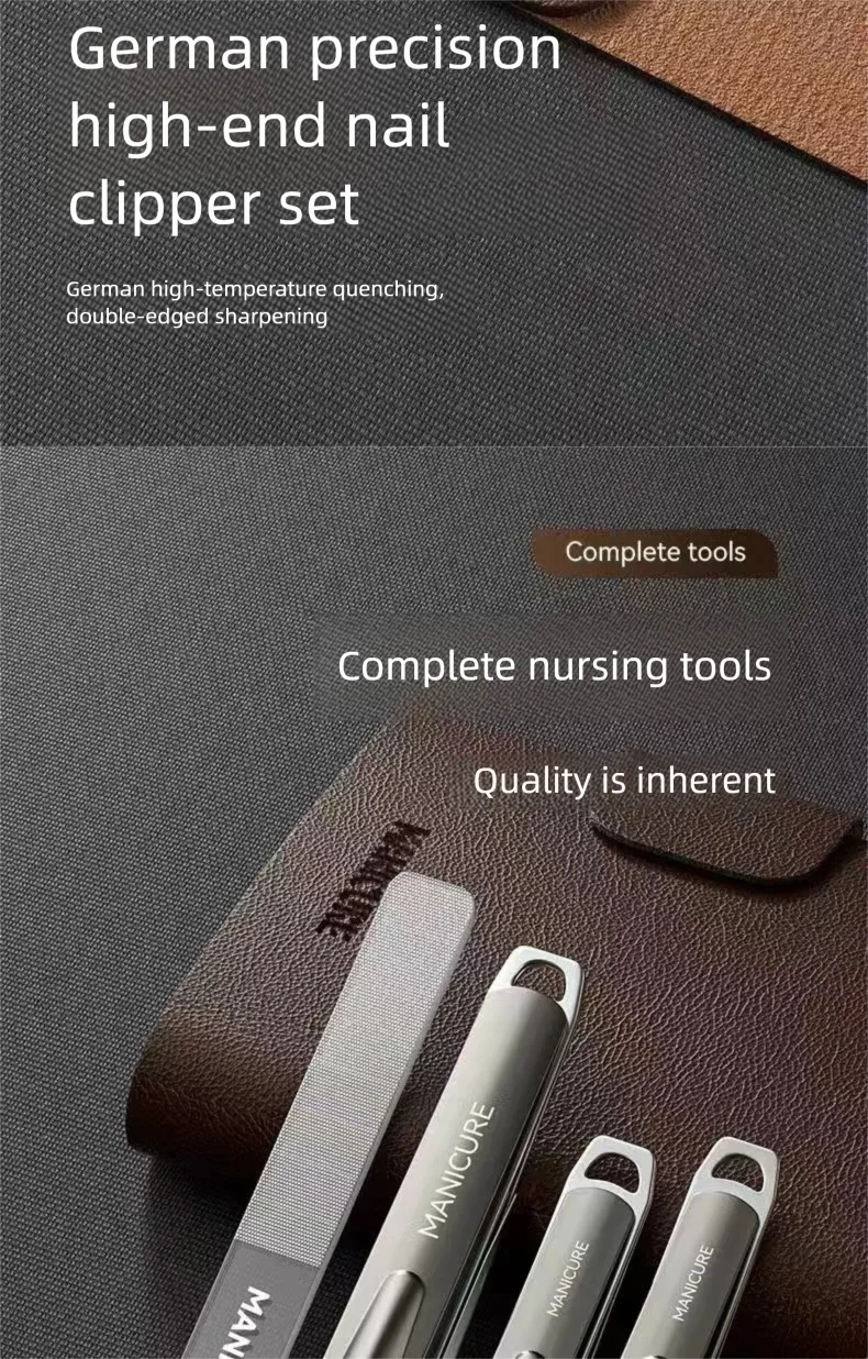 Portable Nail Clippers & Manicure Pedicure Set - Complete Nail Care Kit with Clippers, File, Cuticle Remover & Tools