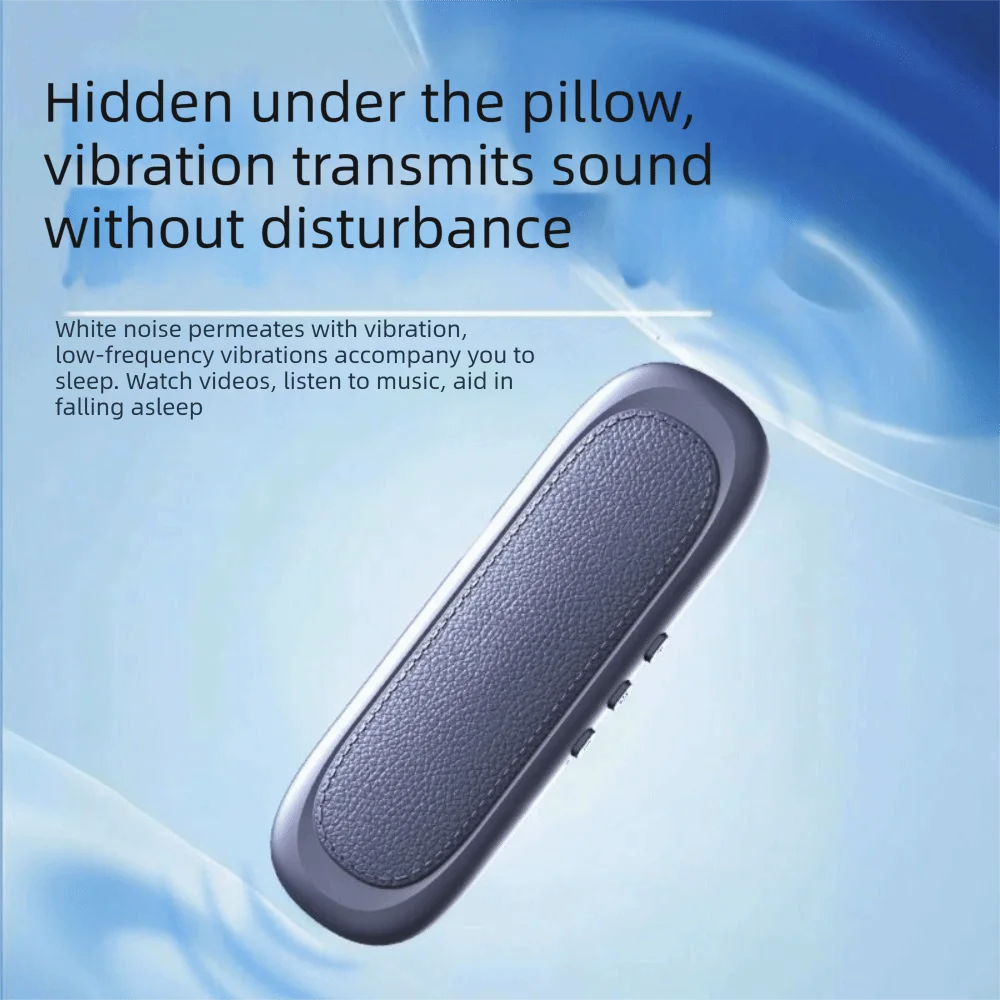 Bluetooth 5.4 Under Pillow Speaker Noise Reduction Stereo Sound Bone Conduction Speaker Deep Bass Timed Shutdow