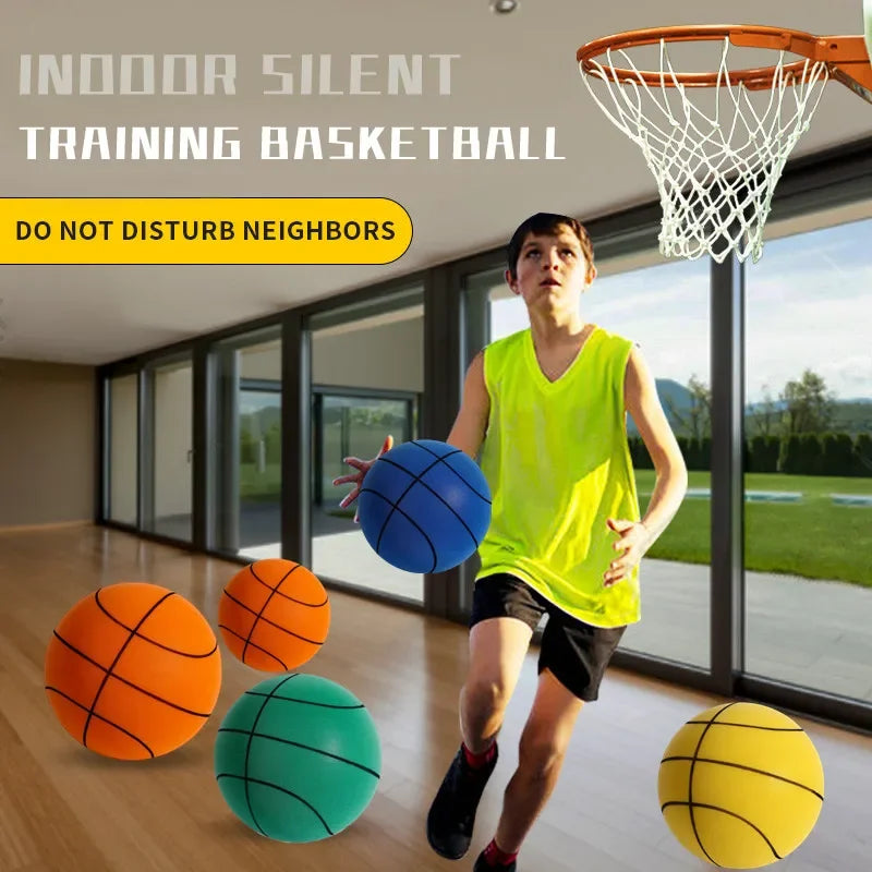 Bouncing Mute Ball Indoor Silent Basketball 18cm Foam Basketball Silent Soft Ball Bounce Basket Ball Toy Kids Sports Games Gift