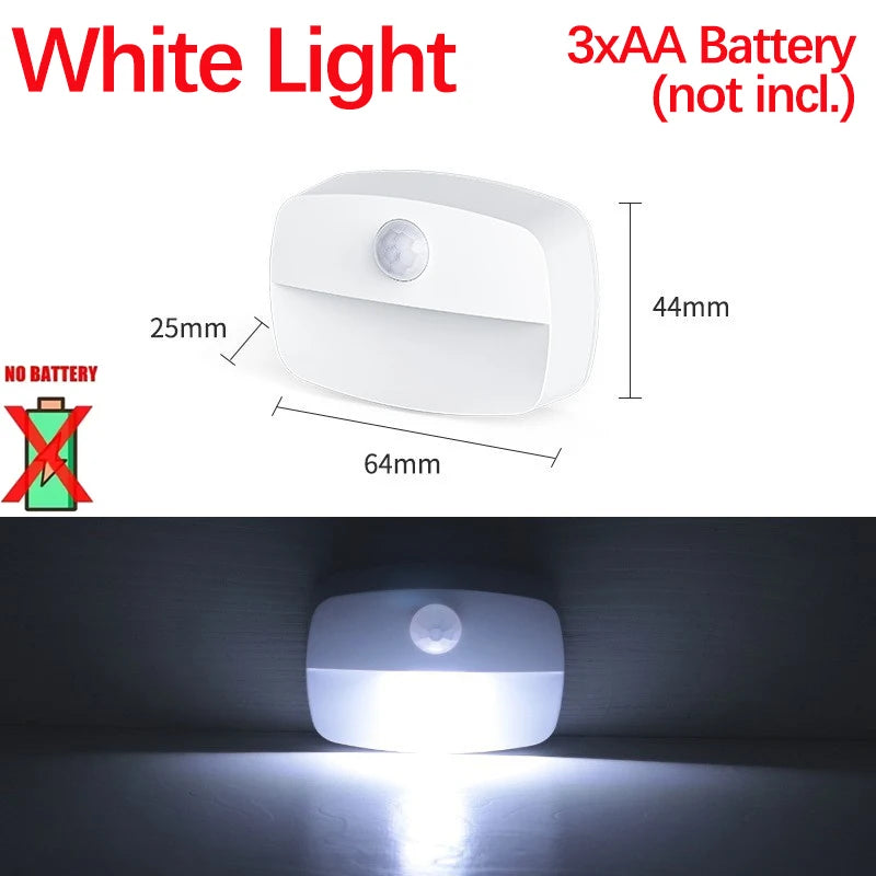 Motion Sensor Night Light Wireless/EU Plug Wall Lamp LED Indoor Lighting,Bedroom Bathroom Corridor Stairway Cabinet Auto ON/OFF