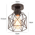 Vintage Industrial Retro Loft Metal Ceiling Lamp Shade Modern Ceiling Light for Aisle Indoor Cage Chandelier Lighting Fixures
