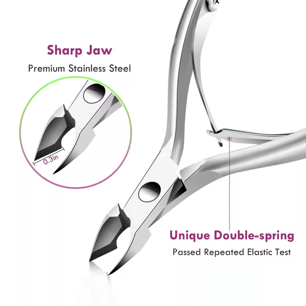 LULAA 10Pcs Nail Care Kit Cuticle Removal Kit Pedicure and Manicure Tools Nail Trimming Tools Suitable for Beginners