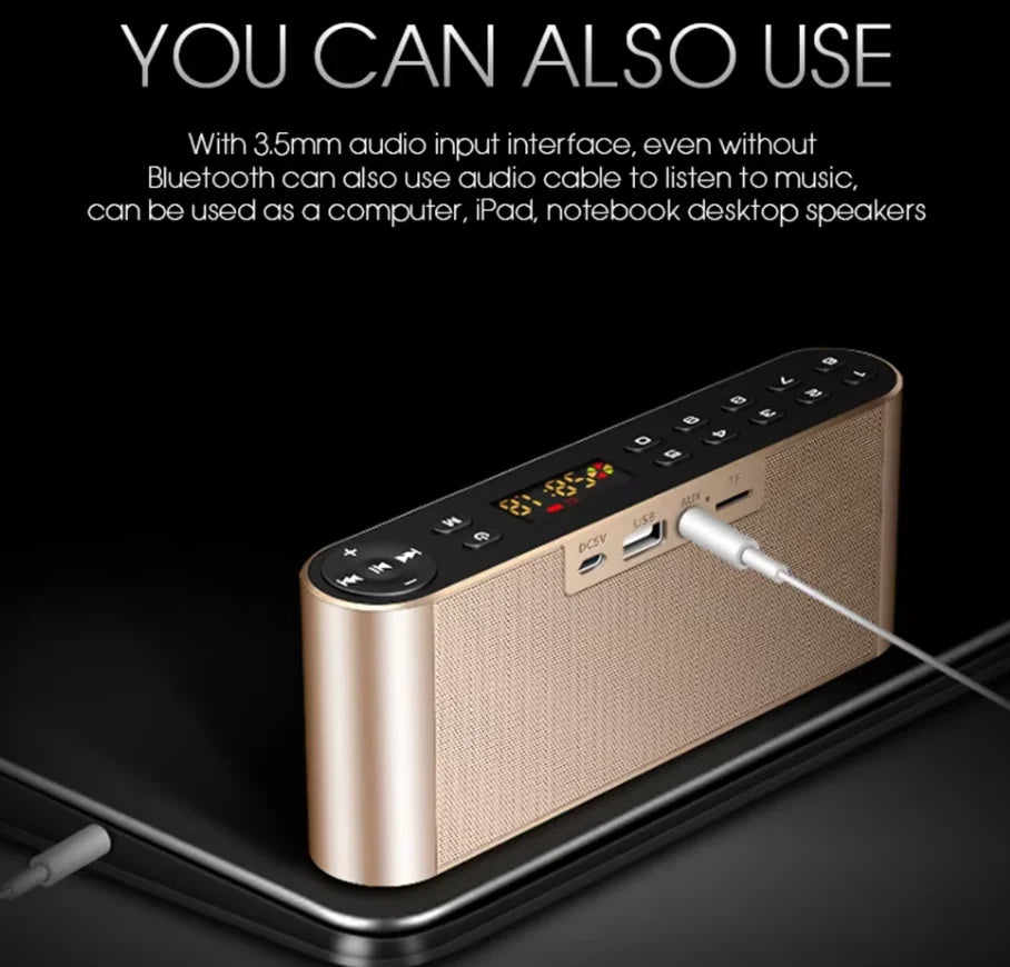 Bluetooth Speaker Usb Portable Speakers with Fm Radio Cannon Russian Steel Saber Wireless Microphone FM