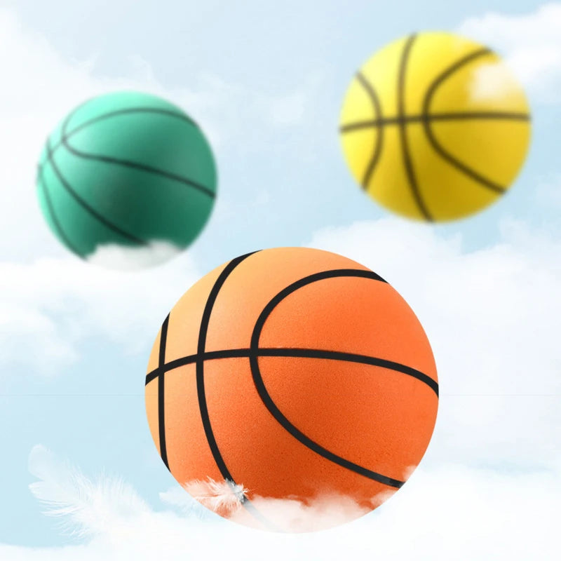 【YY26】18/21/24cm Bouncing Mute Ball Indoor Silent Basketball With Hoop High-Resilience Lightweight Mini Basketball Kids Gifts